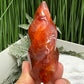 Carnelian Flame Stone of Endurance Motivation Healing Crystal Carving 139g