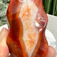 Carnelian Flame Stone of Endurance Motivation Healing Crystal Carving 139g