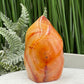 Carnelian Flame Stone of Endurance Motivation Healing Crystal Carving 112g