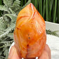 Carnelian Flame Stone of Endurance Motivation Healing Crystal Carving 112g