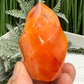 Carnelian Flame Stone of Endurance Motivation Healing Crystal Carving 112g