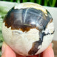 Volcanic Agate Quartz Sphere UV Reactive Healing Crystal Ball 390g 68mm