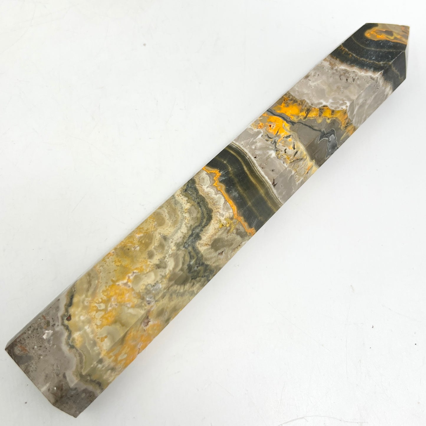 Bumblebee Jasper Tower Point Healing Crystal Generator 531g 223mm