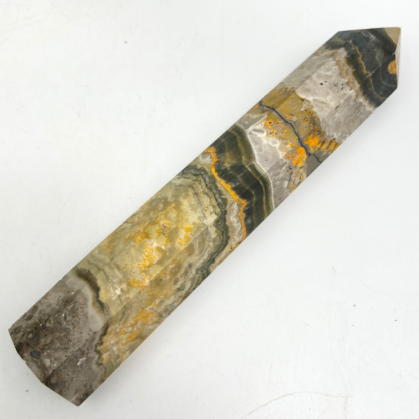 Bumblebee Jasper Tower Point Healing Crystal Generator 531g 223mm