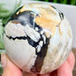 Volcanic Agate Quartz Sphere UV Reactive Healing Crystal Ball 390g 68mm