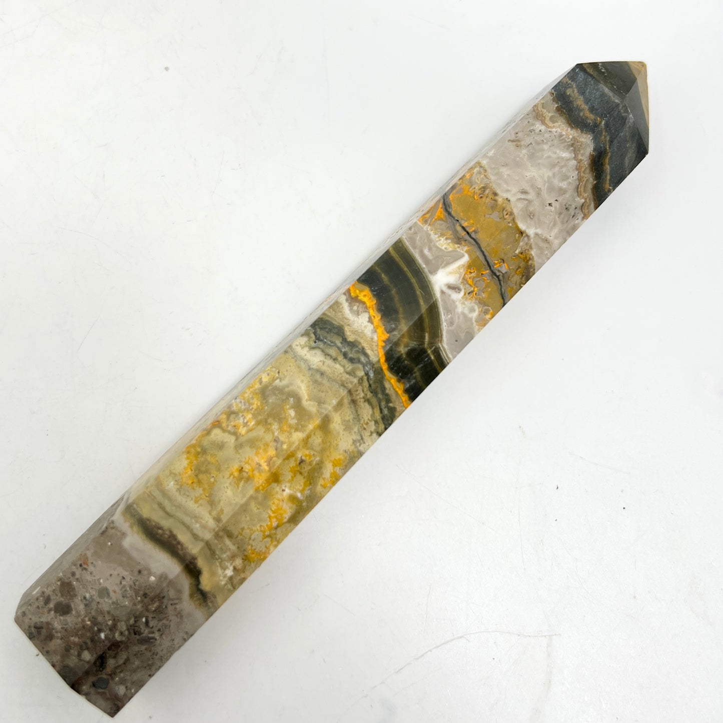 Bumblebee Jasper Tower Point Healing Crystal Generator 531g 223mm