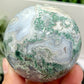 Moss Agate Sphere High Quality Crystal Ball 332g 64mm