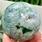 Moss Agate Sphere High Quality Crystal Ball 332g 64mm