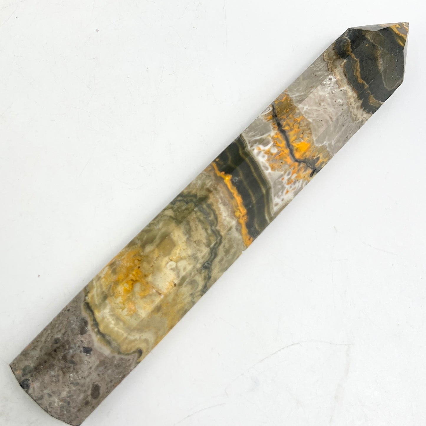 Bumblebee Jasper Tower Point Healing Crystal Generator 560g 243mm