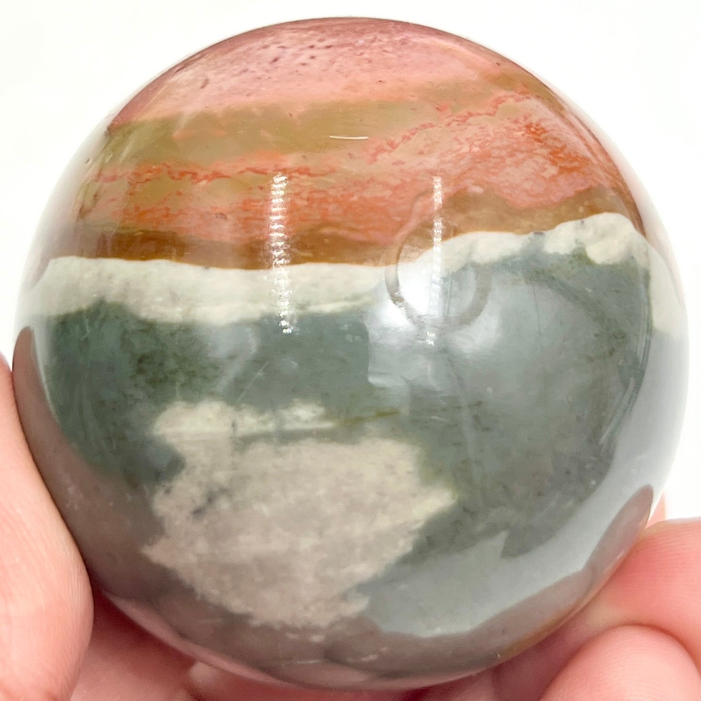 Polychrome Jasper Sphere Healing Crystal Ball 169g 49mm