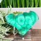 Malachite Slice Natural Specimen with Stand Crystal Slab 208g