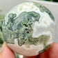 Moss Agate Sphere High Quality Crystal Ball 242g 57mm