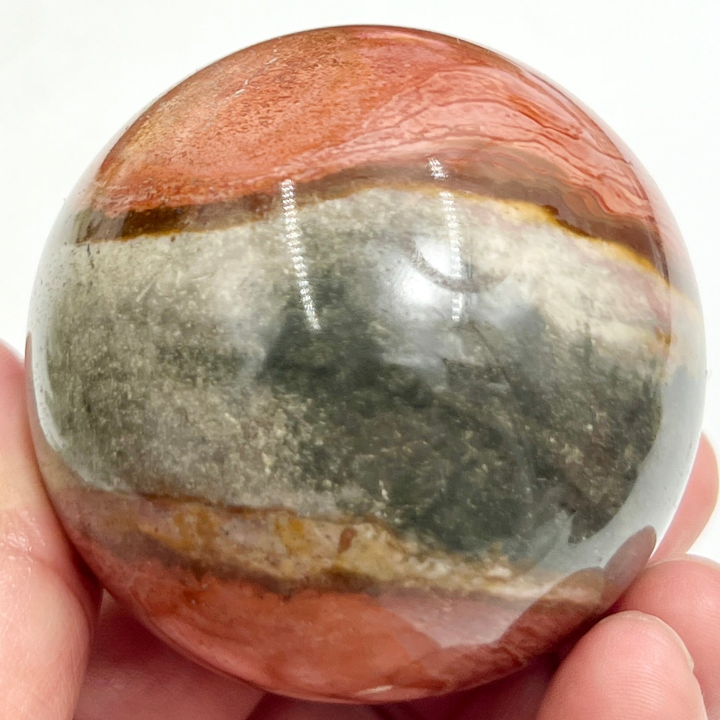 Polychrome Jasper Sphere Healing Crystal Ball 268g 57mm