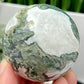 Moss Agate Sphere High Quality Crystal Ball 242g 57mm