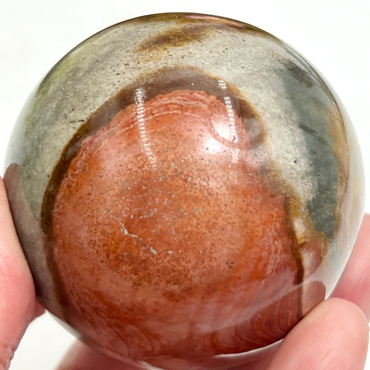 Polychrome Jasper Sphere Healing Crystal Ball 268g 57mm