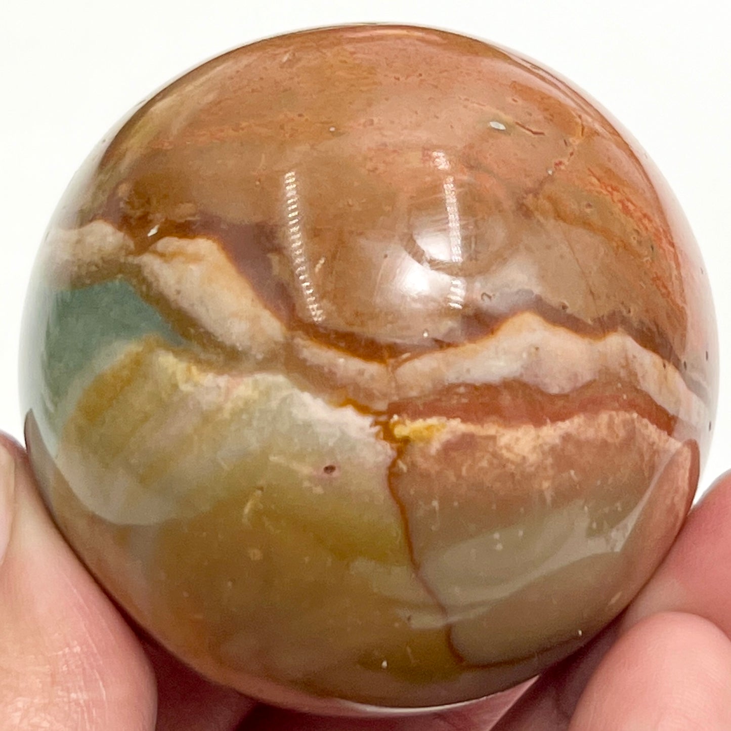 Polychrome Jasper Sphere Healing Crystal Ball 182g 51mm