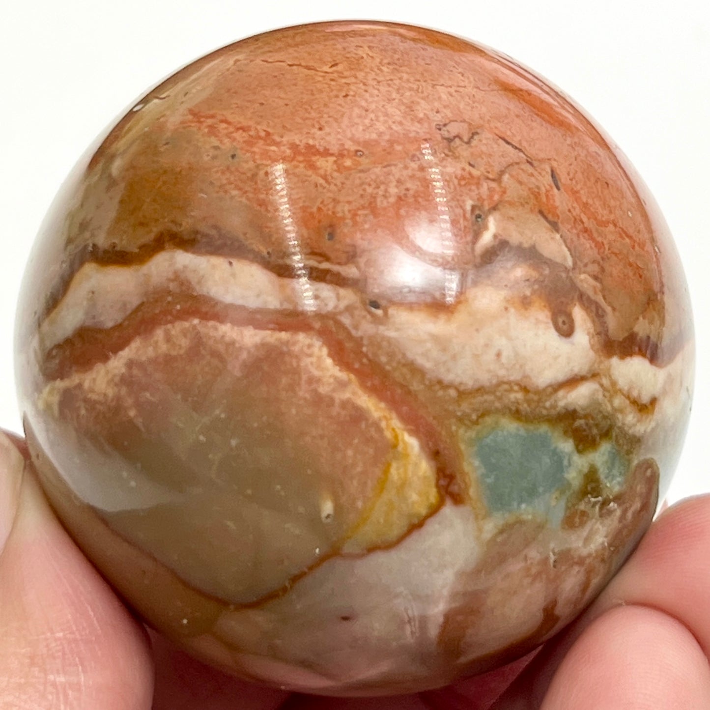 Polychrome Jasper Sphere Healing Crystal Ball 182g 51mm