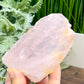 Rose Quartz with Golden Healer Sphere Holder Slice Crystal Slab for Spheres 210g