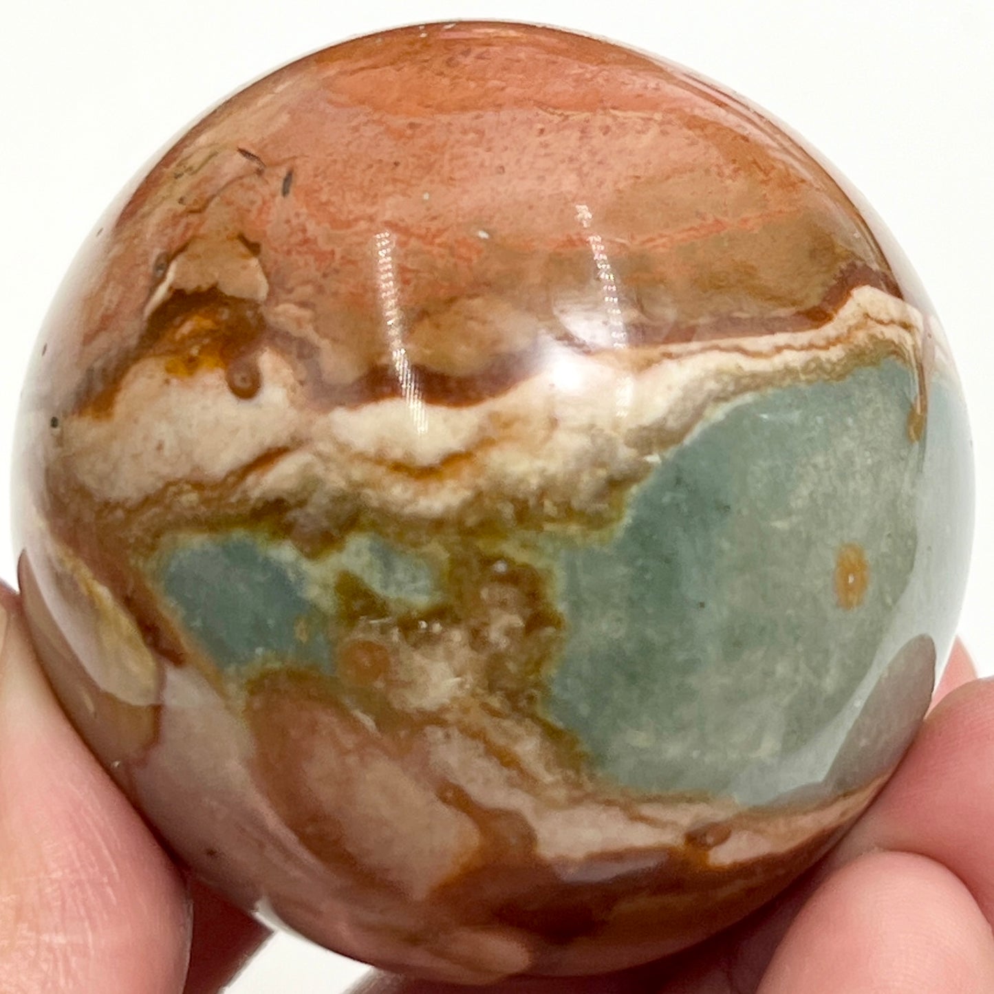 Polychrome Jasper Sphere Healing Crystal Ball 182g 51mm