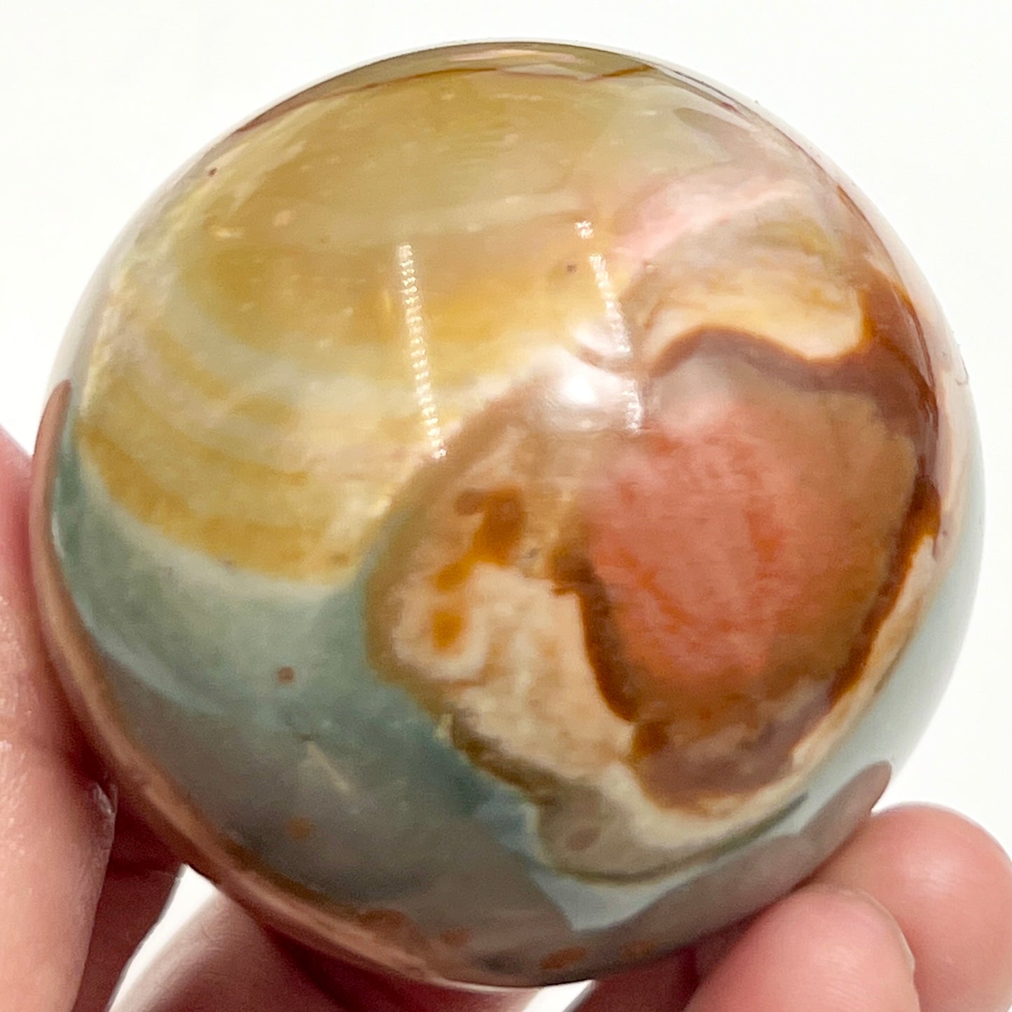 Polychrome Jasper Sphere Healing Crystal Ball 182g 51mm