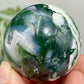 Moss Agate Sphere High Quality Crystal Ball 130g 46mm