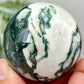 Moss Agate Sphere High Quality Crystal Ball 130g 46mm