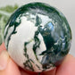 Moss Agate Sphere High Quality Crystal Ball 130g 46mm