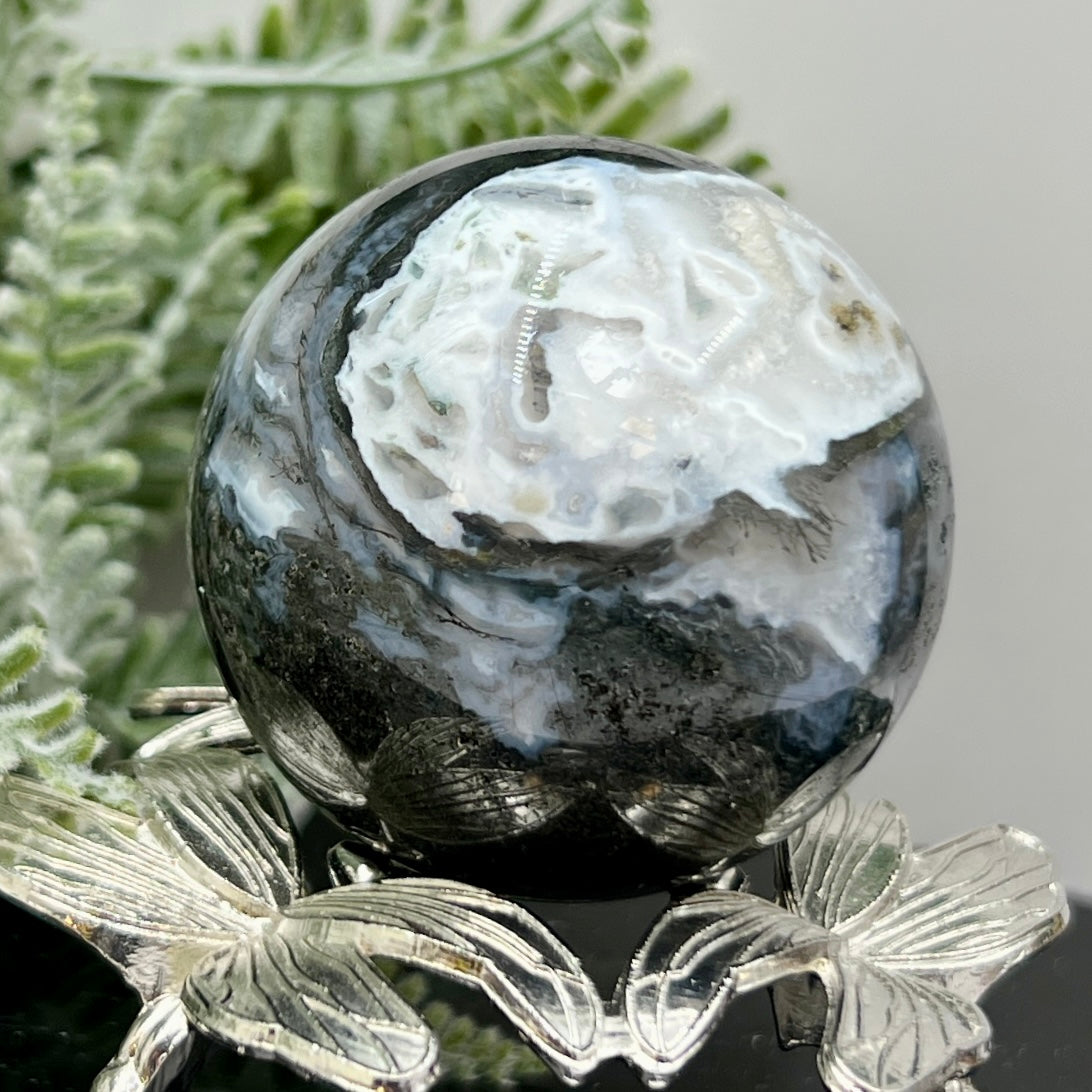 Moss Agate Sphere High Quality Crystal Ball 50mm