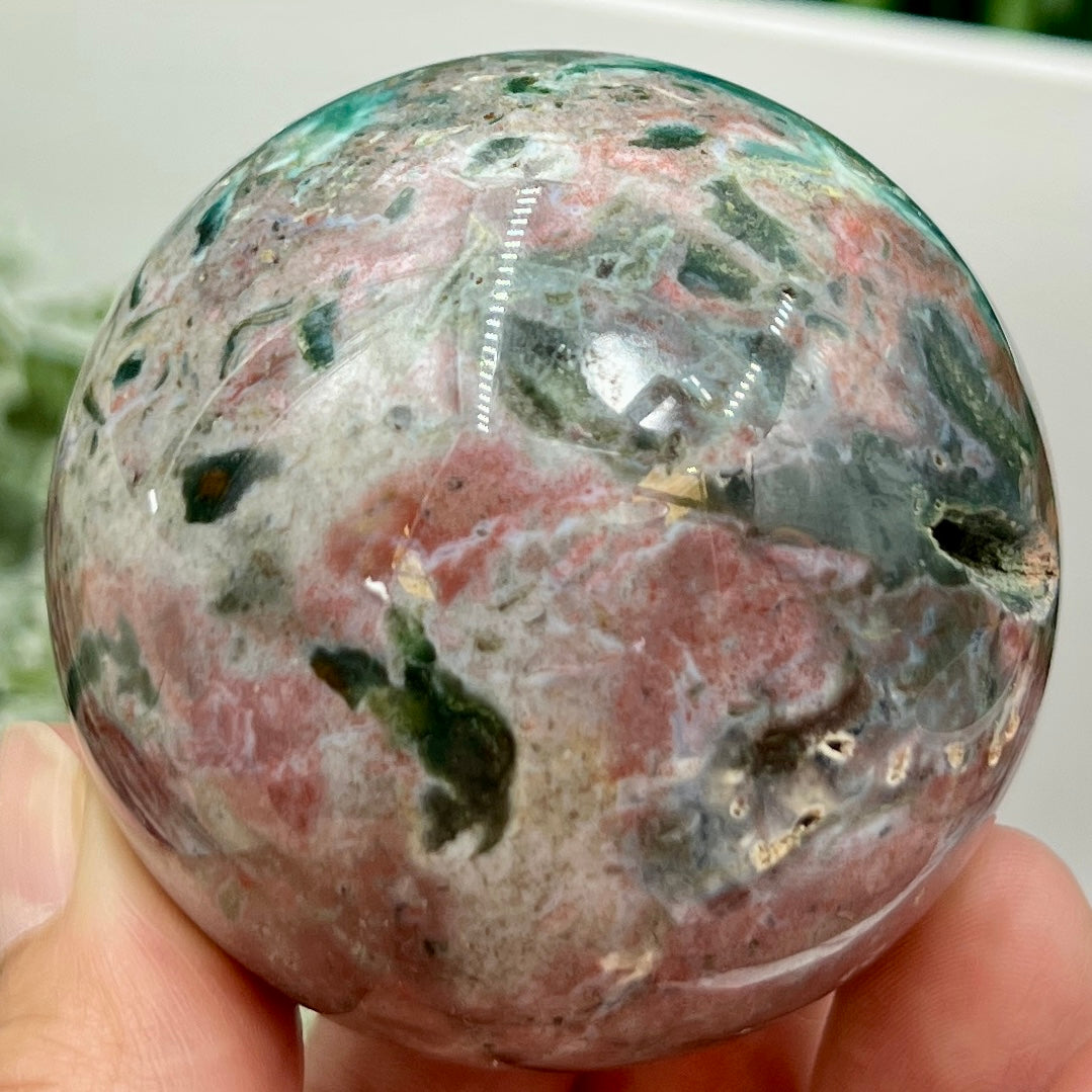 Ocean Sea Jasper Sphere Crystal Ball 268g 59mm