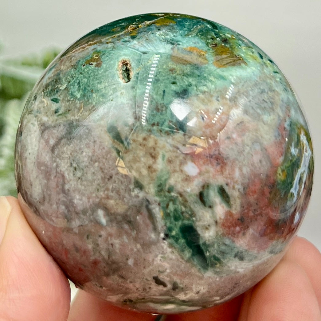 Ocean Sea Jasper Sphere Crystal Ball 268g 59mm