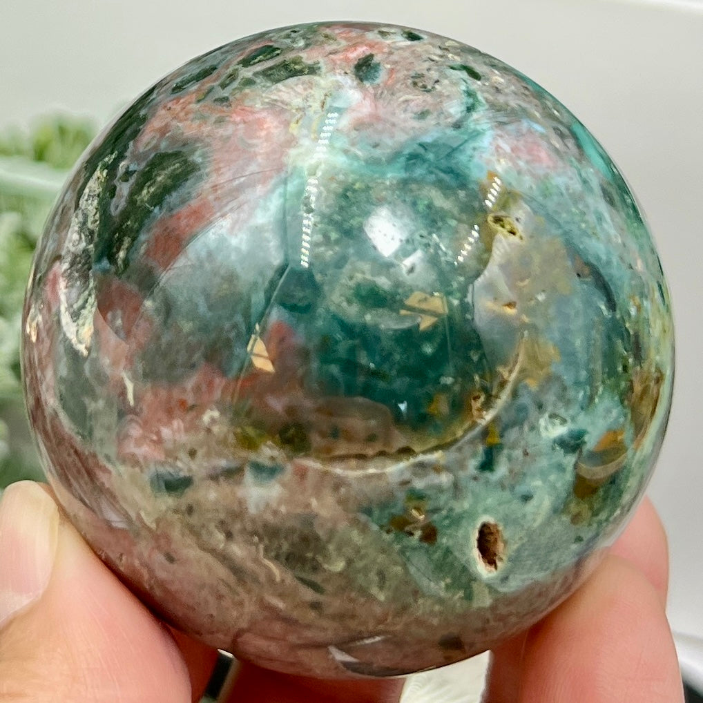 Ocean Sea Jasper Sphere Crystal Ball 268g 59mm