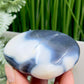 Orca Agate Ocean Agate Ocean Orbicular Agate Heart with Stand Crystal 174g