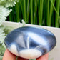 Orca Agate Ocean Agate Ocean Orbicular Agate Heart with Stand Crystal 174g