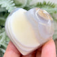 Agate Heart Healing Crystal Carving 88g