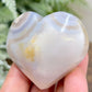 Agate Heart Healing Crystal Carving 88g