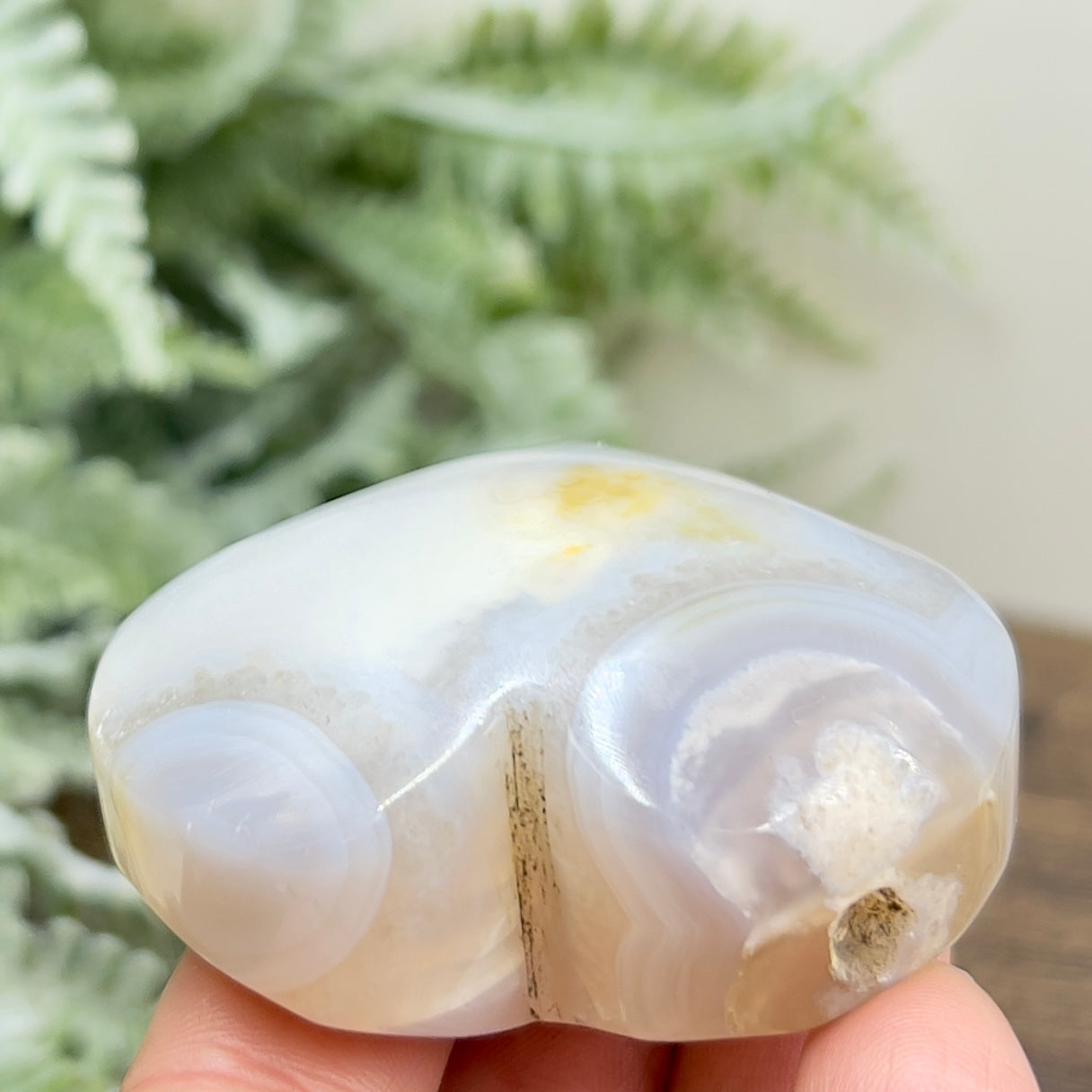 Agate Heart Healing Crystal Carving 88g