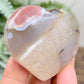 Agate Heart Healing Crystal Carving 82g