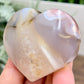 Agate Heart Healing Crystal Carving 82g