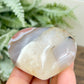 Agate Heart Healing Crystal Carving 82g