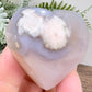 Flower Agate Heart Healing Crystal Carving 68g