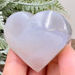 Flower Agate Heart Healing Crystal Carving 68g