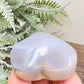 Flower Agate Heart Healing Crystal Carving 68g