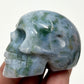 Moss Agate Skull 2 Inches Hand Carved Crystal Carving