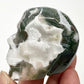 Moss Agate Skull 2 Inches Hand Carved Crystal Carving