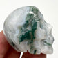 Moss Agate Skull 2 Inches Hand Carved Crystal Carving