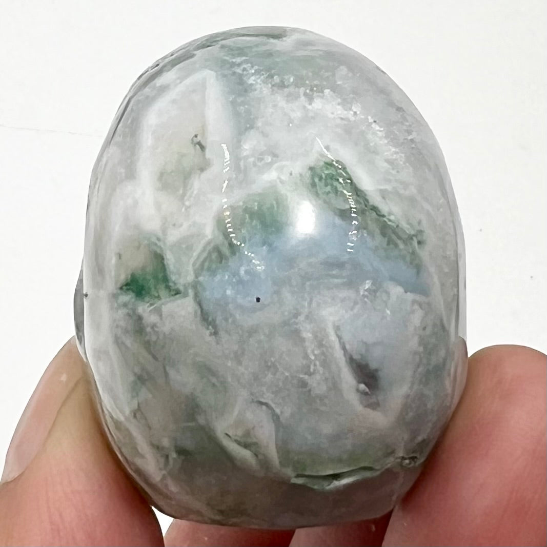 Moss Agate Skull 2 Inches Hand Carved Crystal Carving