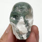 Moss Agate Skull 2 Inches Hand Carved Crystal Carving