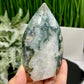 Moss Agate Quartz Druzy Flame High Quality Crystal 292g 104mm