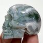 Moss Agate Skull 2 Inches Hand Carved Crystal Carving