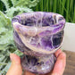 Chevron Dream Amethyst Mortar and Pestle Crystal Kitchen Carving 792g